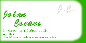 jolan csepes business card